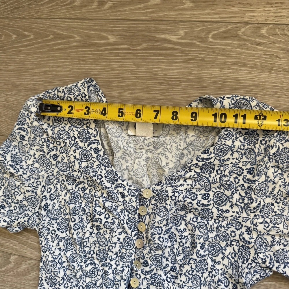 VTG‎ CDC Dress Size 2 Paisley Print Cottagecore Farm Corset Full Button Front - Picture 14 of 14